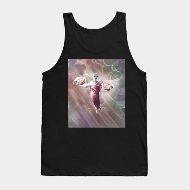 Ramen Alien Jesus Tank Top by Random Galaxy